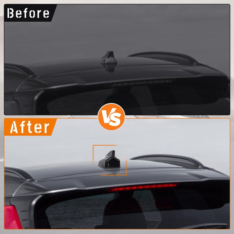 AMSPRAC Shark Fin Antenna Cover,Car Roof Antenna Caps Compatible with Hyundai Kona 2018 2019 2020 2021 2022 2023,96210-J9300,Roof Topper Cover Replacement,Glossy Black,1PCS,Without Chip - Image 4